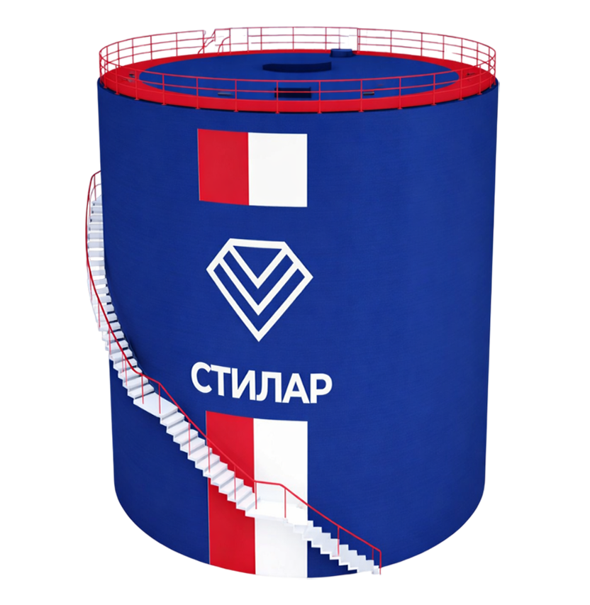 Цельносварной резервуар РВС для химических веществ 150 м³ от завода-производителя